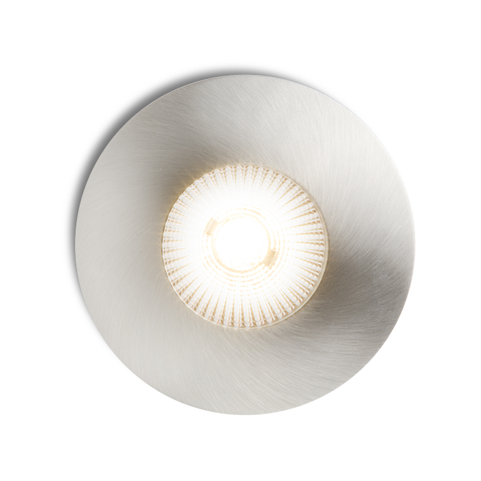 Corp de iluminat cu LED încastrat din aluminiu potrivit pentru medii umede în mai multe variante de, WATERBOY R nichel mat 230V 10W 40° IP65 3000K