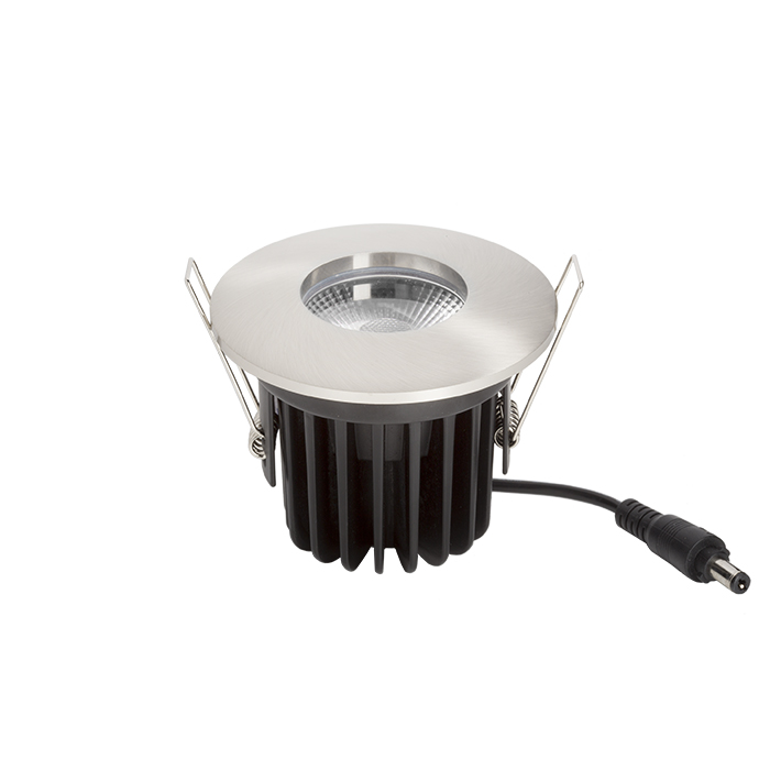 Corp de iluminat cu LED încastrat din aluminiu potrivit pentru medii umede în mai multe variante de, WATERBOY R nichel mat 230V 10W 40° IP65 3000K