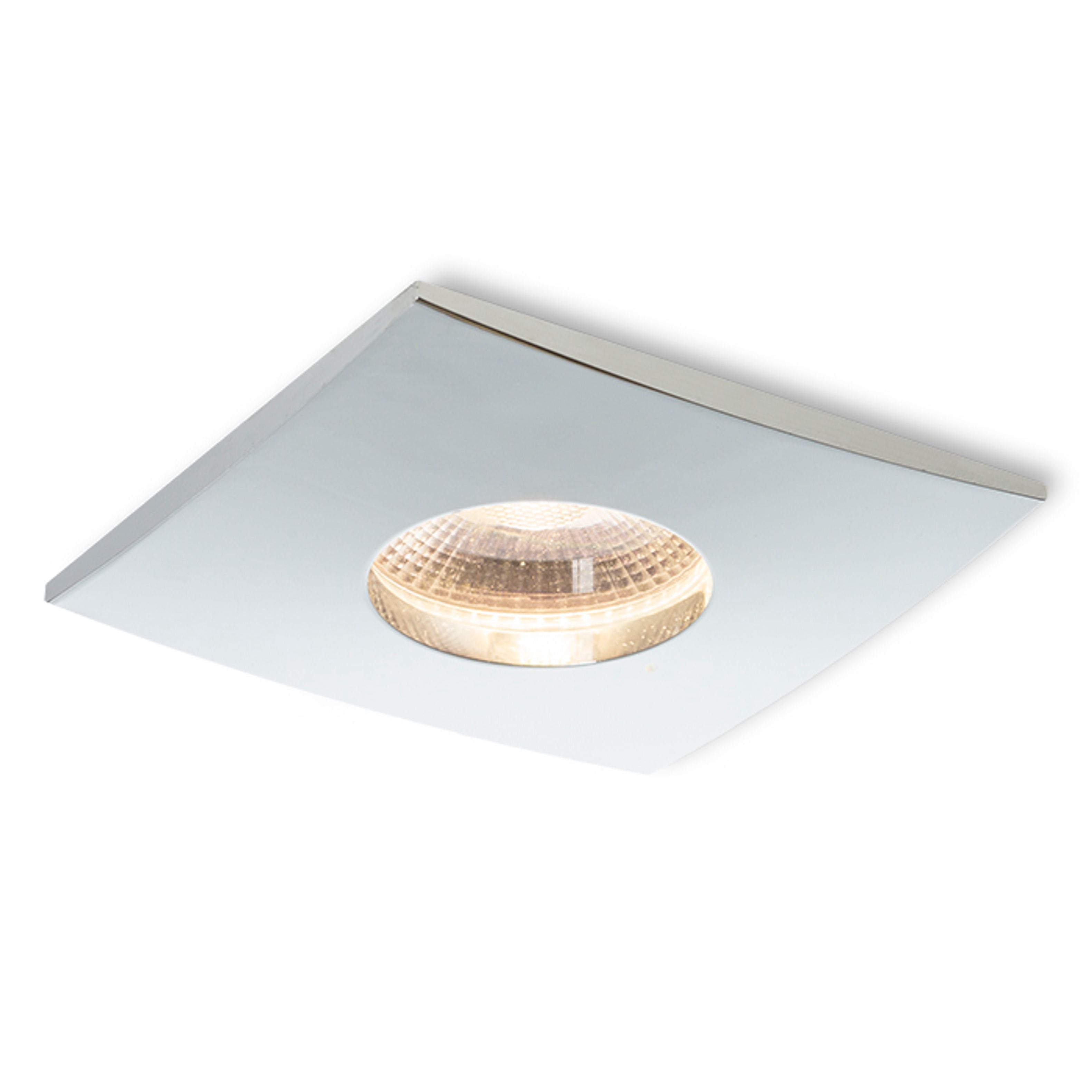 Corp de iluminat cu LED încastrat din aluminiu potrivit pentru medii umede în mai multe variante de, WATERBOY SQ crom 230V 10W 40° IP65 3000K