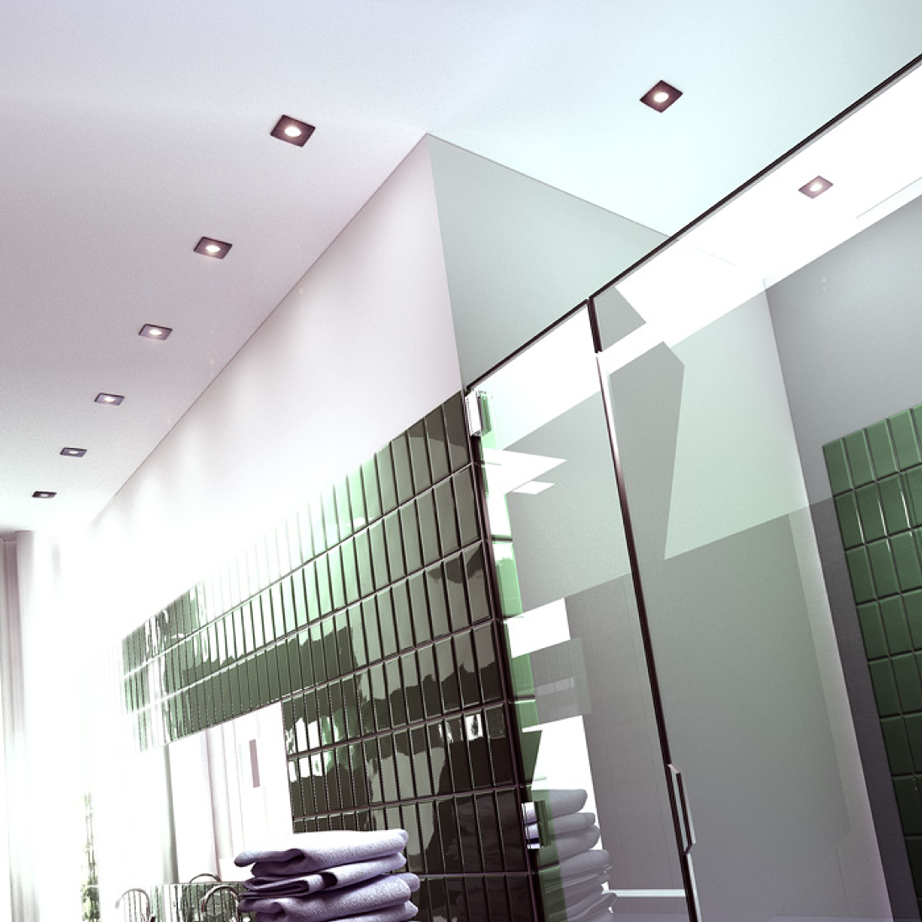 Corp de iluminat cu LED încastrat din aluminiu potrivit pentru medii umede în mai multe variante de, WATERBOY SQ negru mat 230V 10W 40° IP65 3000K