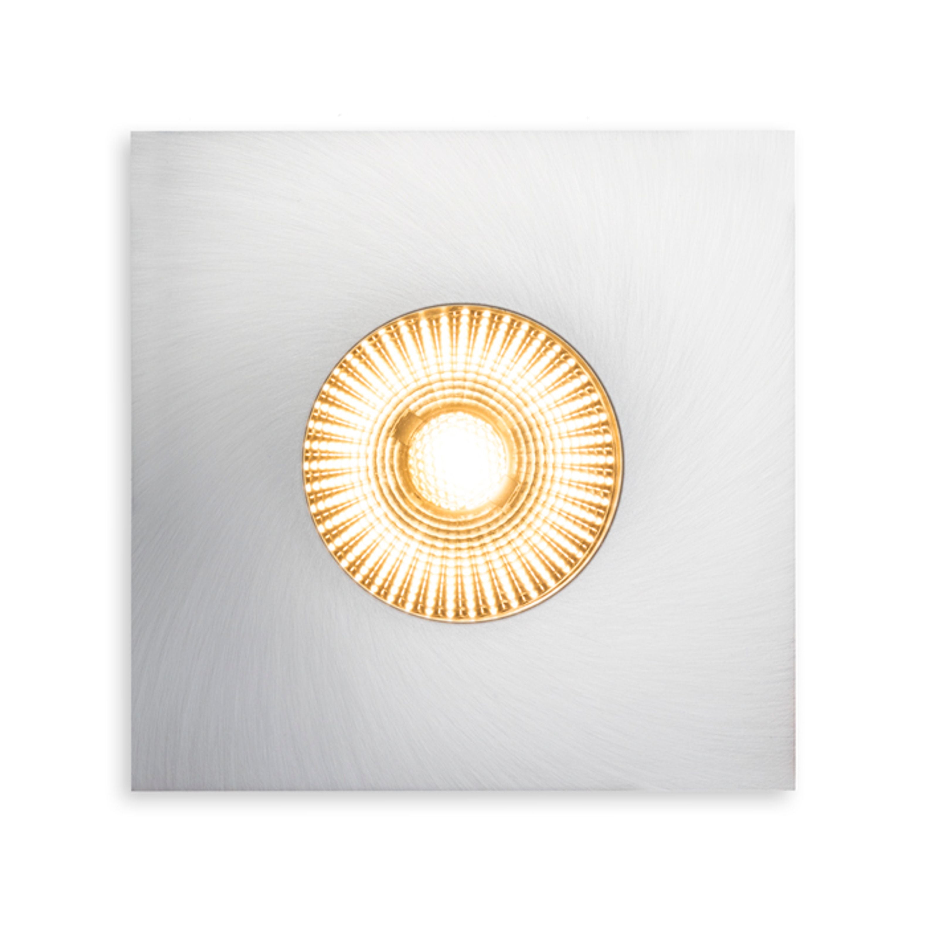 Corp de iluminat cu LED încastrat din aluminiu potrivit pentru medii umede în mai multe variante de, WATERBOY SQ nichel mat 230V 10W 40° IP65 3000K