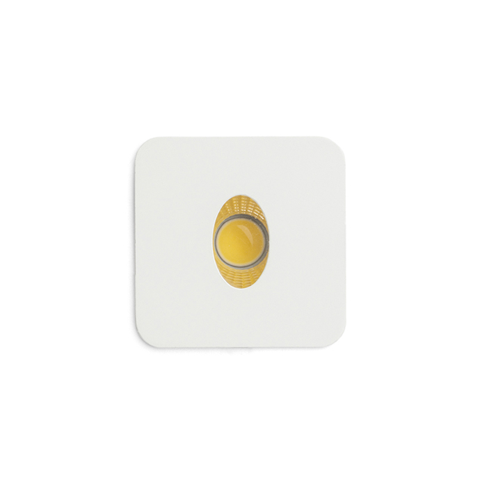 Corp de iluminat cu LED patrat de orientare încastrat pentru montarea în pereți falși sau boltă, RIO SQ O alb 230V 3W 22° 3000K