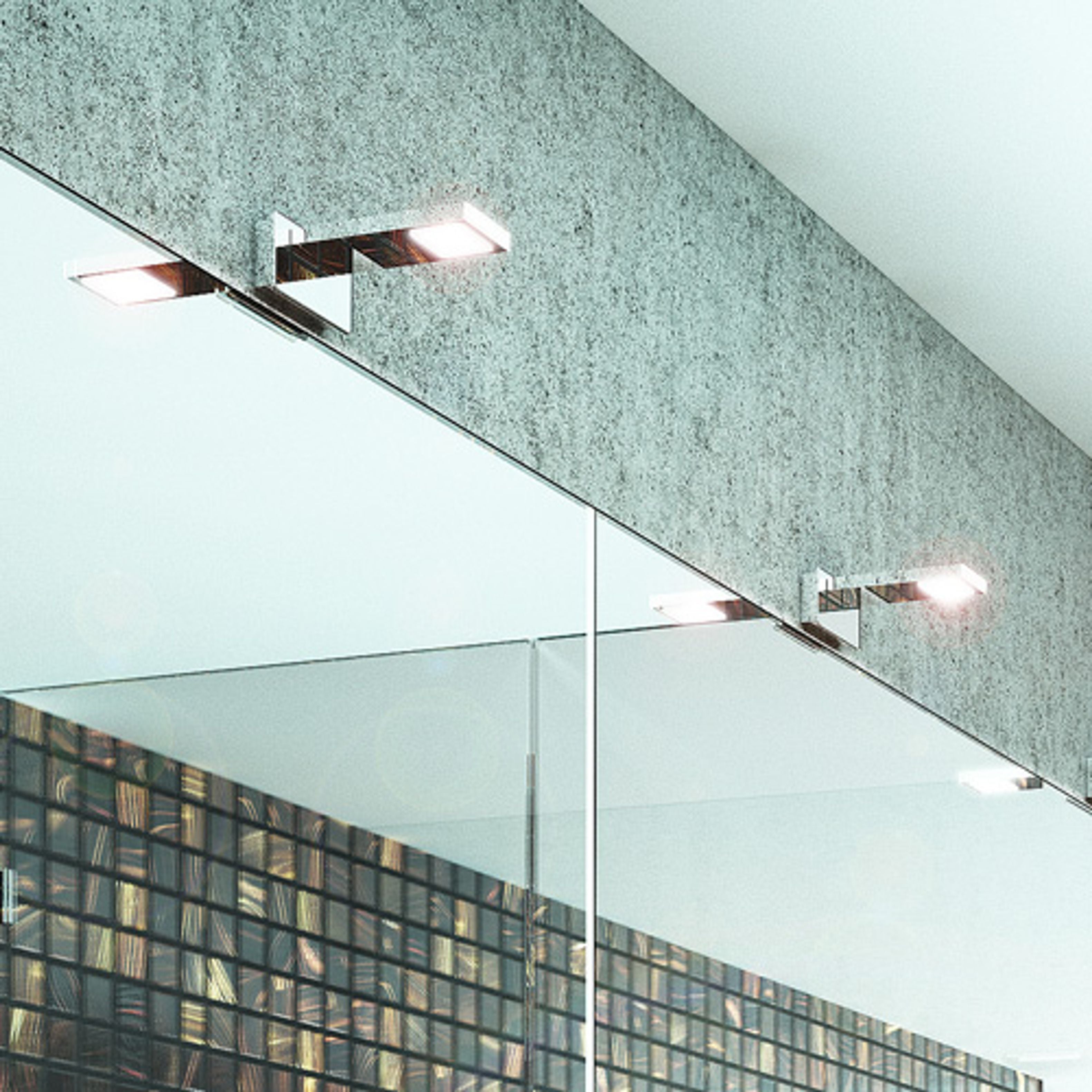 Corp de iluminat de baie de perete cu tehnologie LED, PARAGNA de crom 230V 5.7W IP44 3000K