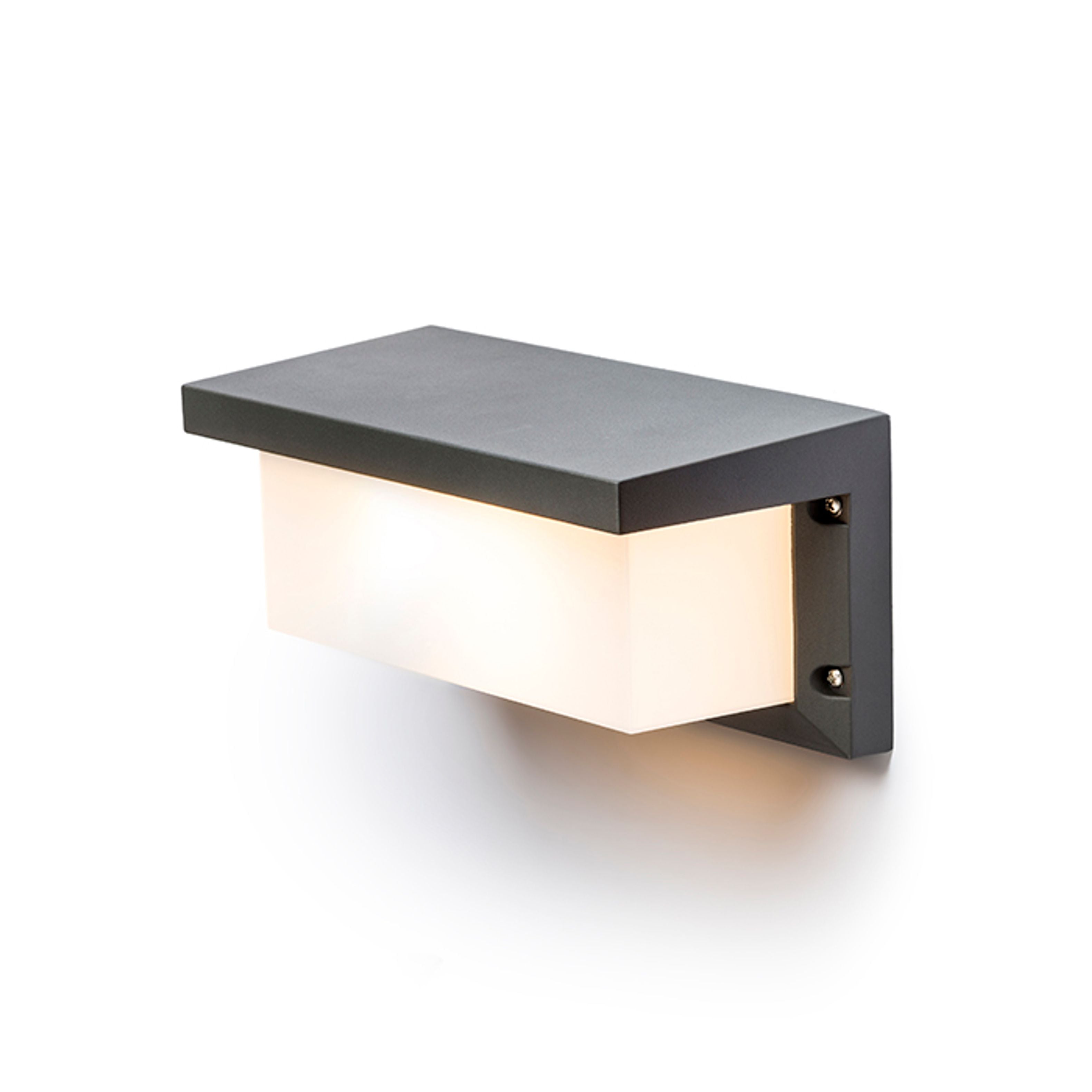 Corp de iluminat de exterior cu iluminare de direcție moale, potrivit pentru terase și intrările în, HIDE RC de perete antracit 230V LED E27 15W IP54