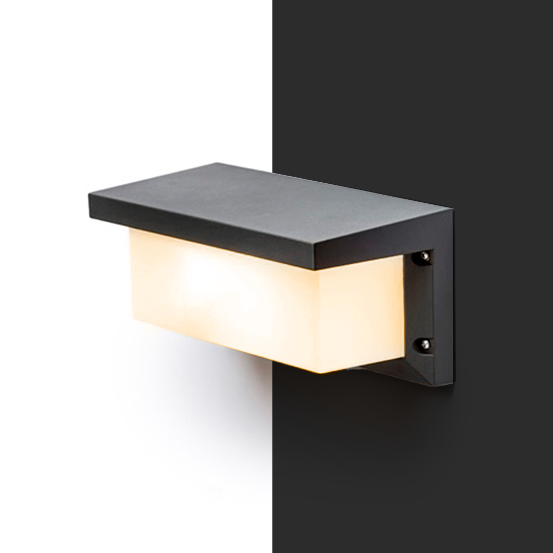 Corp de iluminat de exterior cu iluminare de direcție moale, potrivit pentru terase și intrările în, HIDE RC de perete antracit 230V LED E27 15W IP54