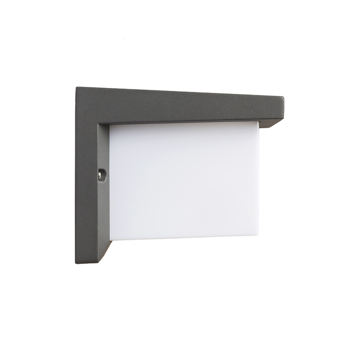 Corp de iluminat de exterior cu iluminare de direcție moale, potrivit pentru terase și intrările în, HIDE SQ de perete antracit 230V LED E27 15W IP44