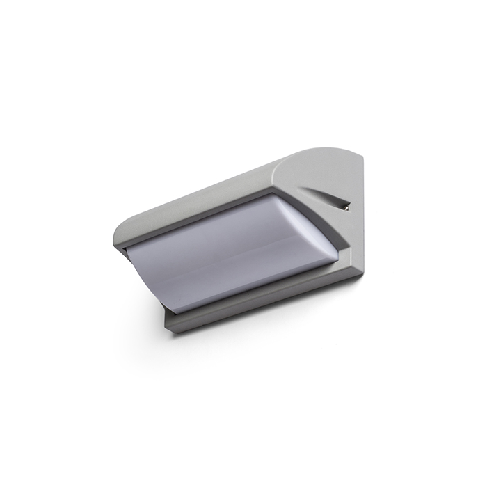Corp de iluminat de exterior cu iluminare de direcție moale, potrivit pentru terasele și intrările, MORA de perete gri argintiu 230V LED E27 15W IP54