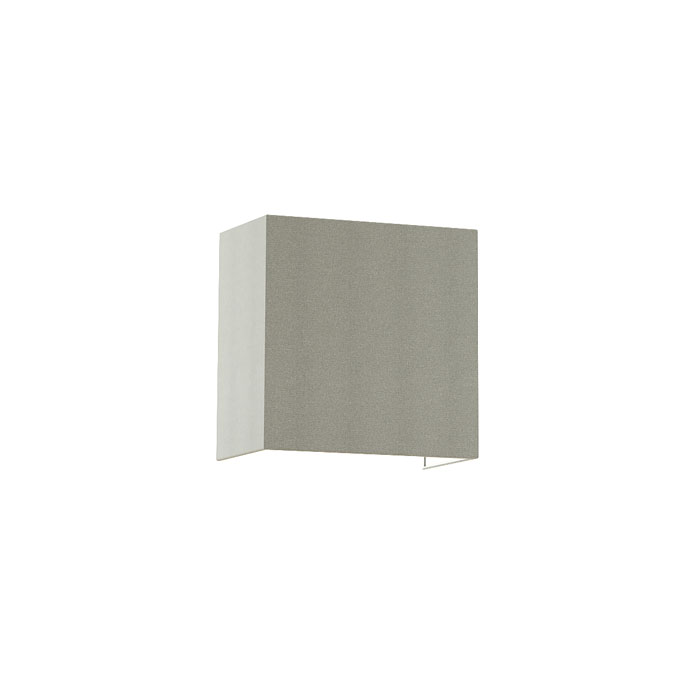 Corp de iluminat de perete cu abajur textil, LOPE W 25/14 Chintz gri deschis/alb PVC 230V LED E27 15W