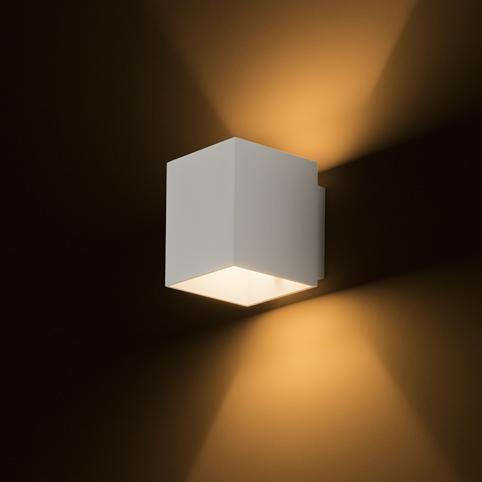 Corp de iluminat de perete, cu lumină SUS / JOS si cu bec pentru fasung G9, TRIP SQ alb mat 230V LED G9 5W