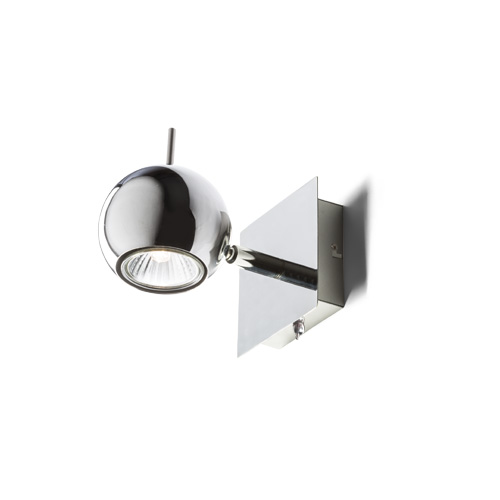 Corp de iluminat de perete cu reflector înclinabil, GLOSSY I crom 230V LED GU10 8W