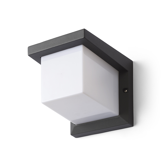 Corp de iluminat de exterior cu iluminare de direcție moale, potrivit pentru terase și intrările în, HIDE SQ de perete antracit 230V LED E27 15W IP44