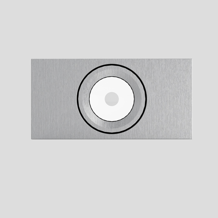 Corp de iluminat de perete din aluminiu masiv pentru montare pe suprafață cu un fascicul TICO I, 230V, LED, 3W, 3000K