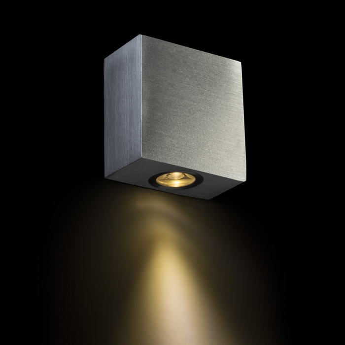 Corp de iluminat din aluminiu masiv pentru montare pe suprafață cu un fascicul, TICO I de perete 230V LED 3W 3000K