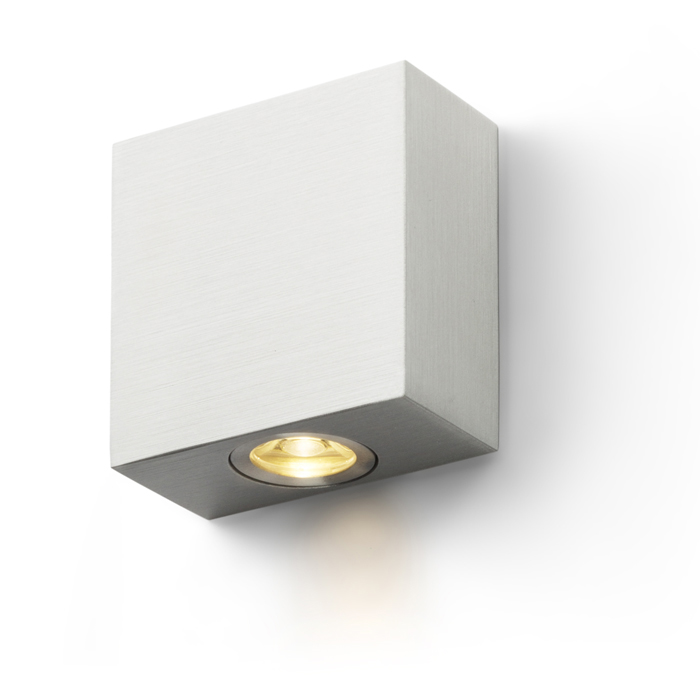 Corp de iluminat din aluminiu masiv pentru montare pe suprafață cu un fascicul, TICO I de perete 230V LED 3W 3000K