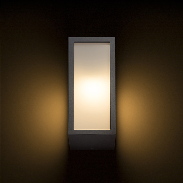 Corp de iluminat exterior montat pe perete pentru sursă de lumină economică E27 cu iluminare, DURANT de antracit 230V LED 15W IP54