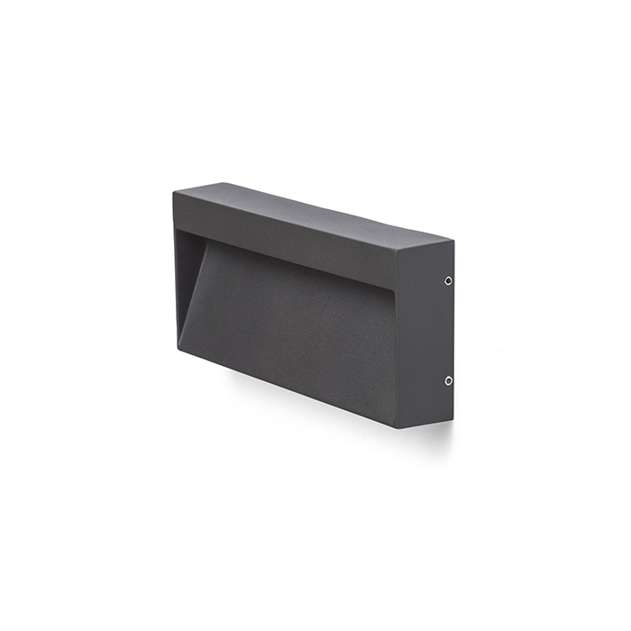 Corp de iluminat de perete LED dreptunghiular pentru iluminarea de orientare a trotuarelor, AQILA RC antracit 230V 6W IP54 3000K