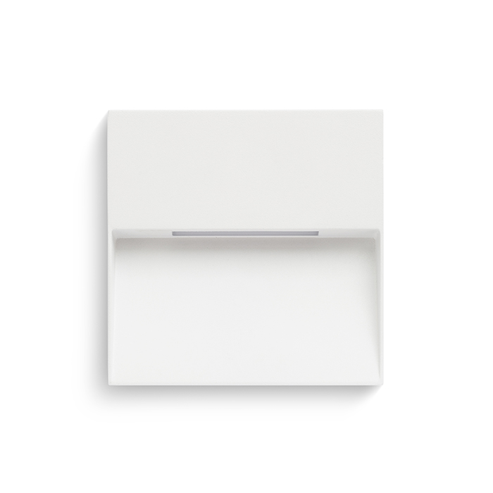 Corp de iluminat de perete LED pătrat pentru iluminarea de orientare a trotuarelor, scărilor sau, AQILA SQ alb 230V 6W IP54 3000K
