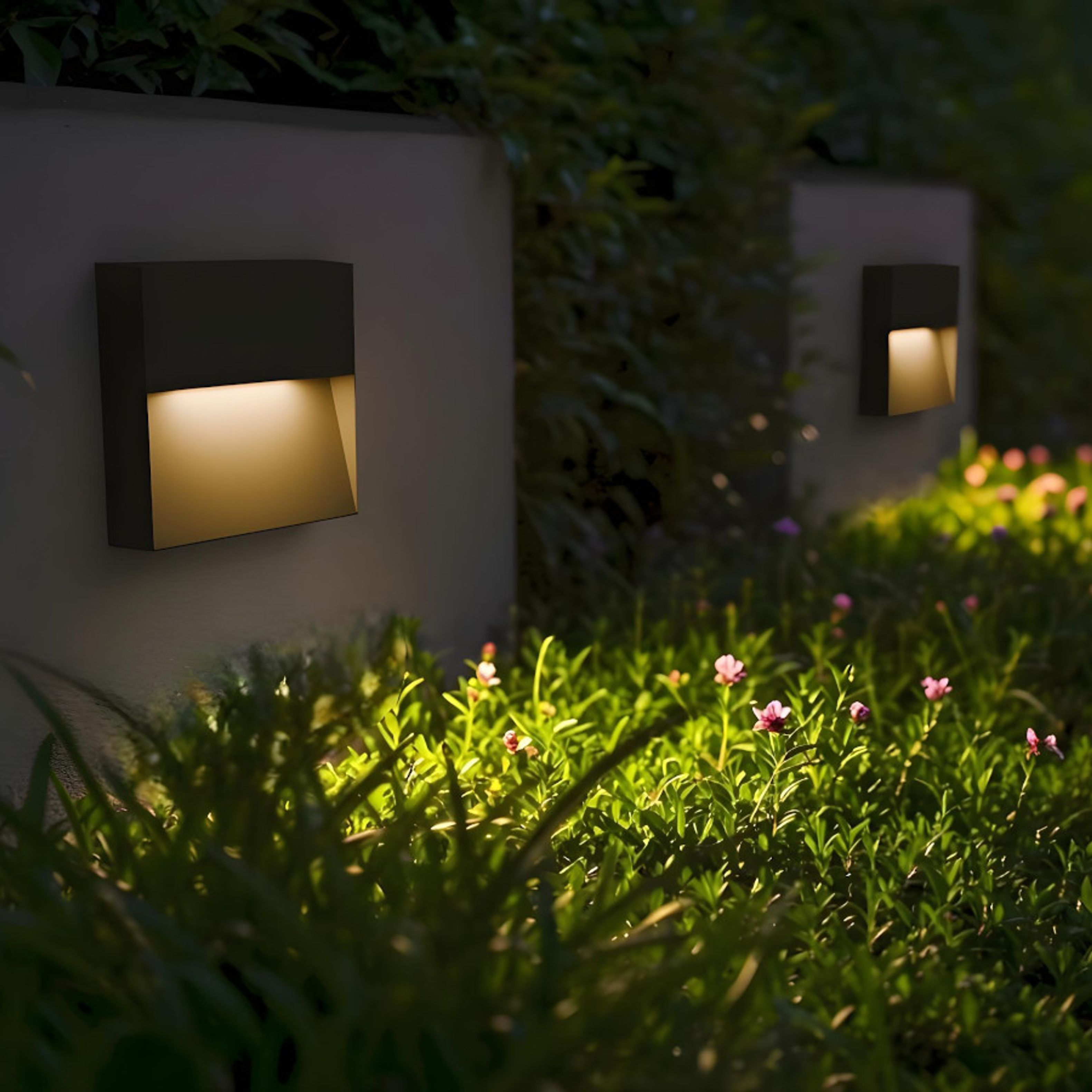 Corp de iluminat de perete LED pătrat pentru iluminarea de orientare a trotuarelor, scărilor sau, AQILA SQ antracit 230V 6W IP54 3000K