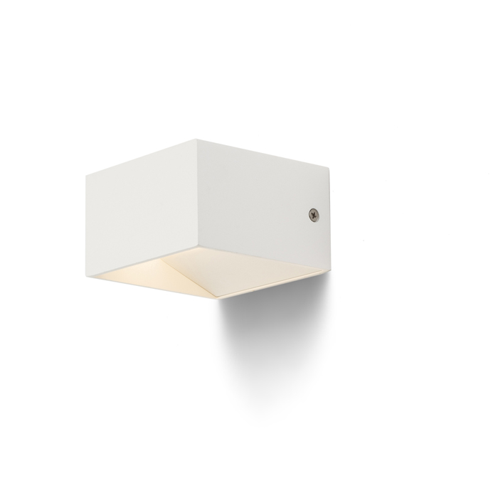 Corp de iluminat pătrat din aluminiu vopsit, prevăzut cu LED diodă, pentru iluminare SUS / JOS, DIDO de perete alb 230V/500mA 4.5W 3000K