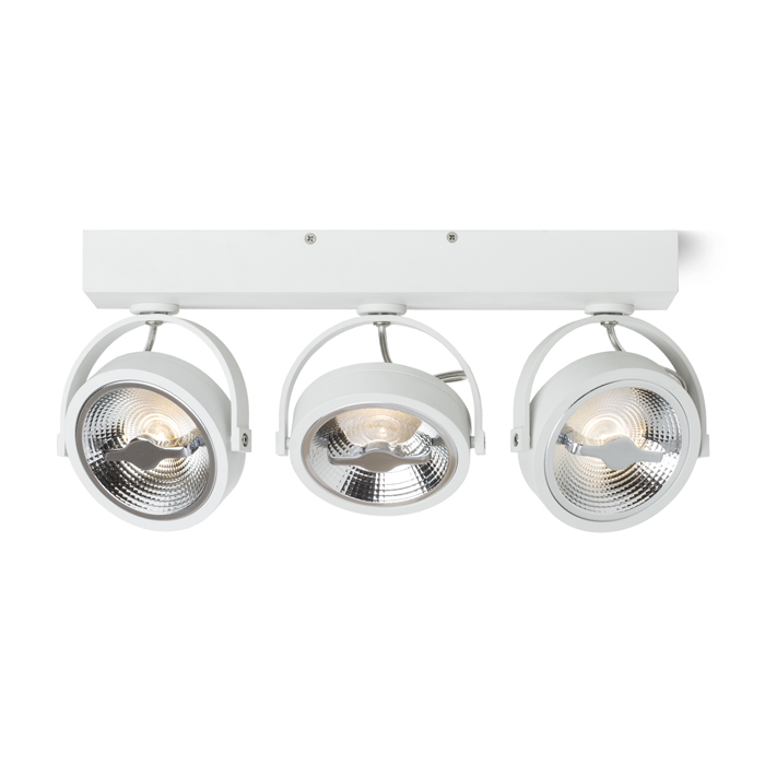 Corp de iluminat de perete sau tavan cu reflectoare înclinate, KELLY LED III alb 230V 3x12W 24° 3000K
