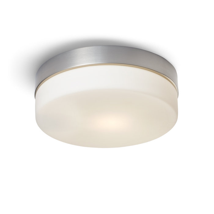 Corp de iluminat de tavan cu LED diode cu sticlă opală, AWE 23 de nichel mat 230V 14W IP44 3000K