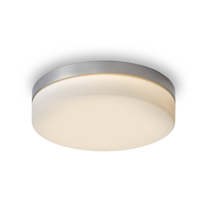 Corp de iluminat de tavan cu LED diode cu sticlă opală, AWE 33 de nichel mat 230V 21W IP44 3000K