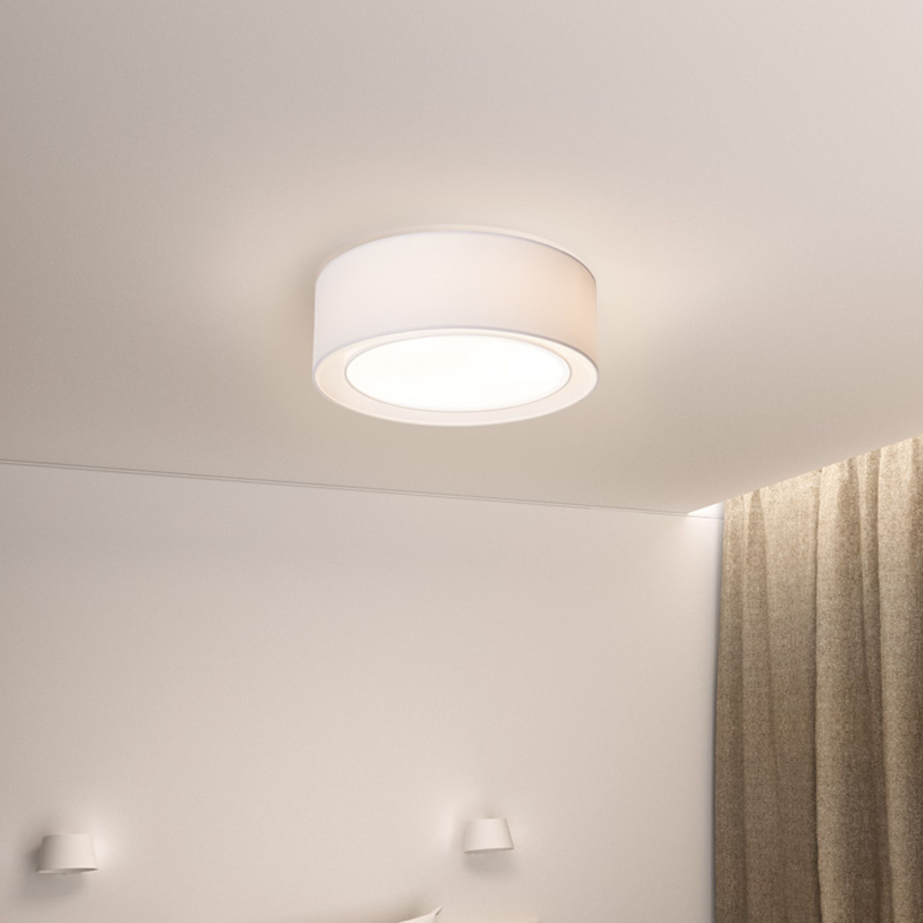 Corp de iluminat dublu circular pentru tavan cu trei surse de lumină E27, OTIS 50 de alb/alb 230V LED 3x15W