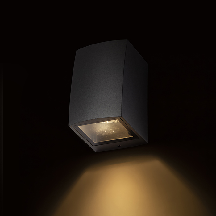 Corp de iluminat din aluminiu de perete pentru bec cu fasung GU10, SELMA antracit 230V LED 8W IP54
