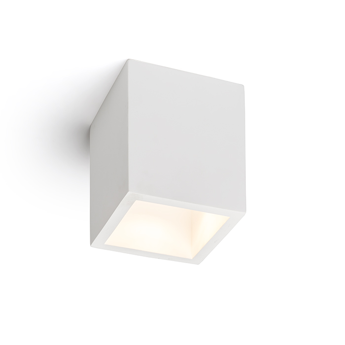 Corp de iluminat din gips de tavan pentru bec halogen cu soclu GU10, JACK SQ în rigips 230V LED 15W