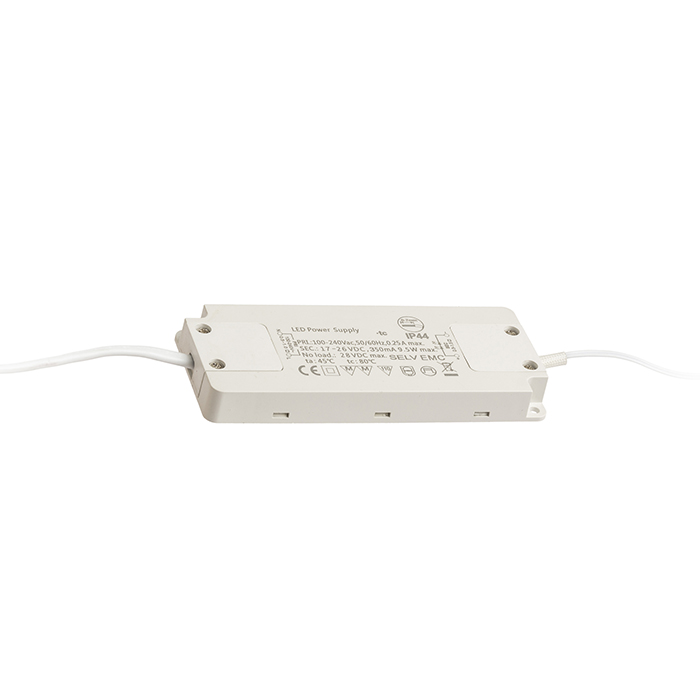 Corp de iluminat dreptunghiular LED din metal cu finisaj cromat, cu iluminare SUS / JOS, potrivit, SAVOY 24 pe dulap crom 230V 8W 120° IP44 3000K