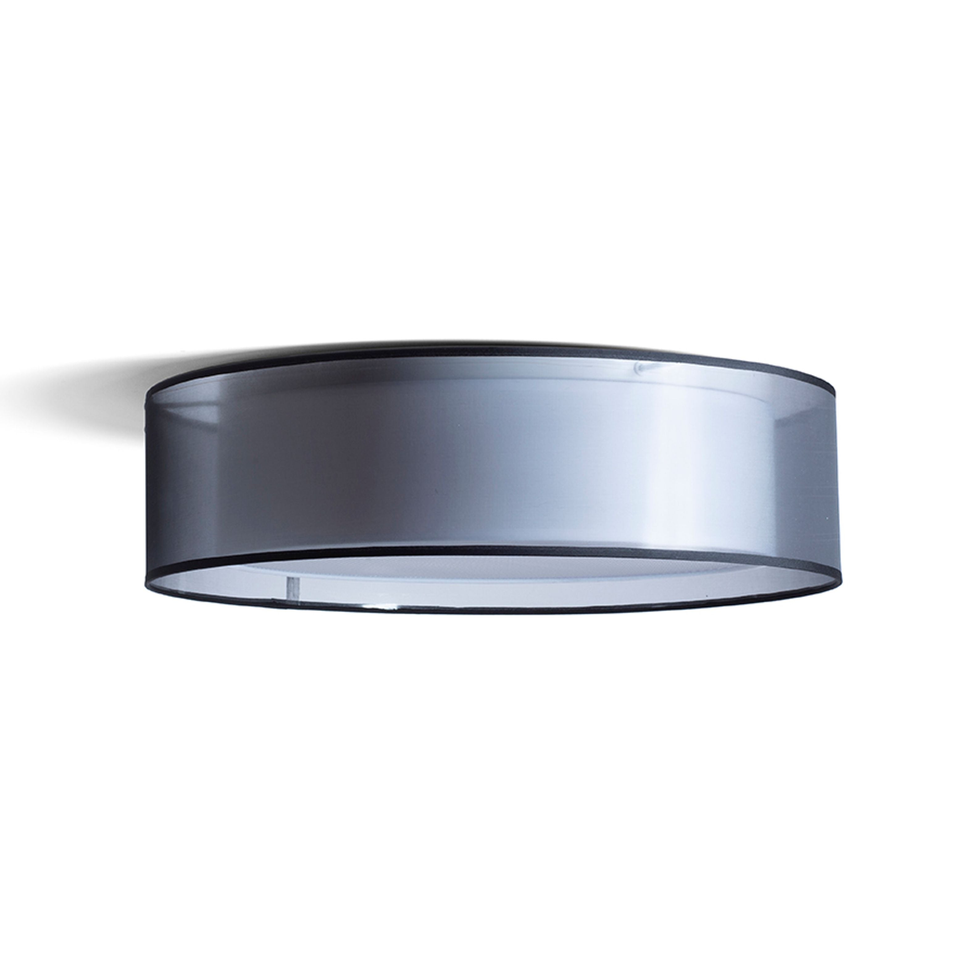 Corp de iluminat dublu circular pentru tavan cu patru surse de lumină E27, OTIS 60 TAVAN negru transparent/alb 230V LED 4x15W