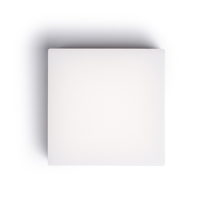 Corp de iluminat exterior cu LED din aluminiu turnat sub presiune cu difuzor opal pentru montare pe, SPECTACLE montat pe suprafață gri argintiu 230V 5W IP54 3000K