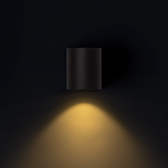 Corp de iluminat exterior de perete cu 3W LED diodă integrată, cu iluminare unidirecțională, ZACK I antracit 230V 3W 58° IP54 3000K