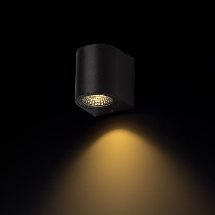 Corp de iluminat exterior de perete cu 3W LED diodă integrată, cu iluminare unidirecțională, ZACK I antracit 230V 3W 58° IP54 3000K
