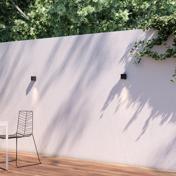 Corp de iluminat exterior de perete cu 3W LED diodă integrată, cu iluminare unidirecțională, ZACK I antracit 230V 3W 58° IP54 3000K