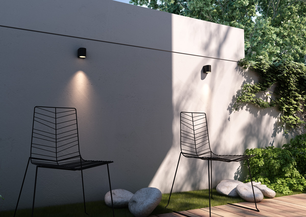 Corp de iluminat exterior de perete cu 3W LED diodă integrată, cu iluminare unidirecțională, ZACK I antracit 230V 3W 58° IP54 3000K