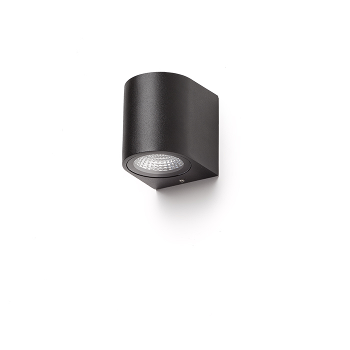 Corp de iluminat exterior de perete cu 3W LED diodă integrată, cu iluminare unidirecțională, ZACK I antracit 230V 3W 58° IP54 3000K