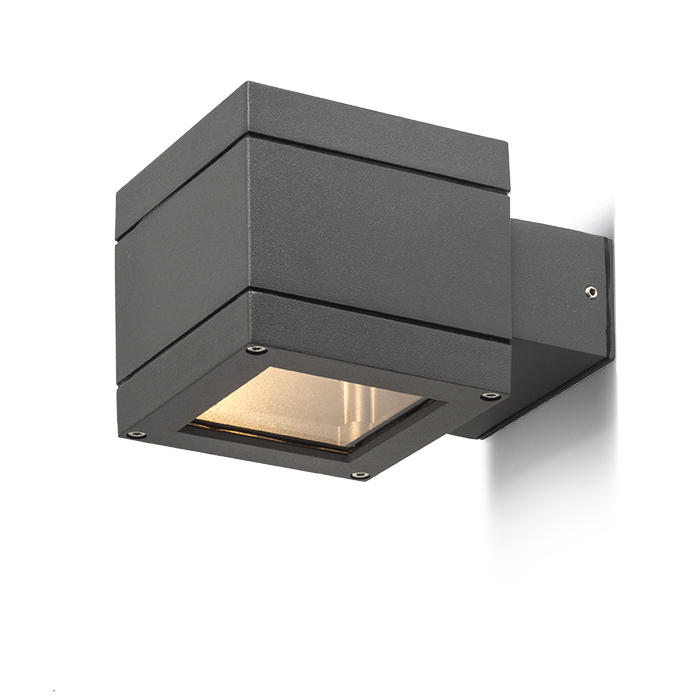 Corp de iluminat exterior de perete cu iluminare SUS / JOS cu vizoare de sticlă transparentă, TELO antracit 230V LED G9 5W IP44