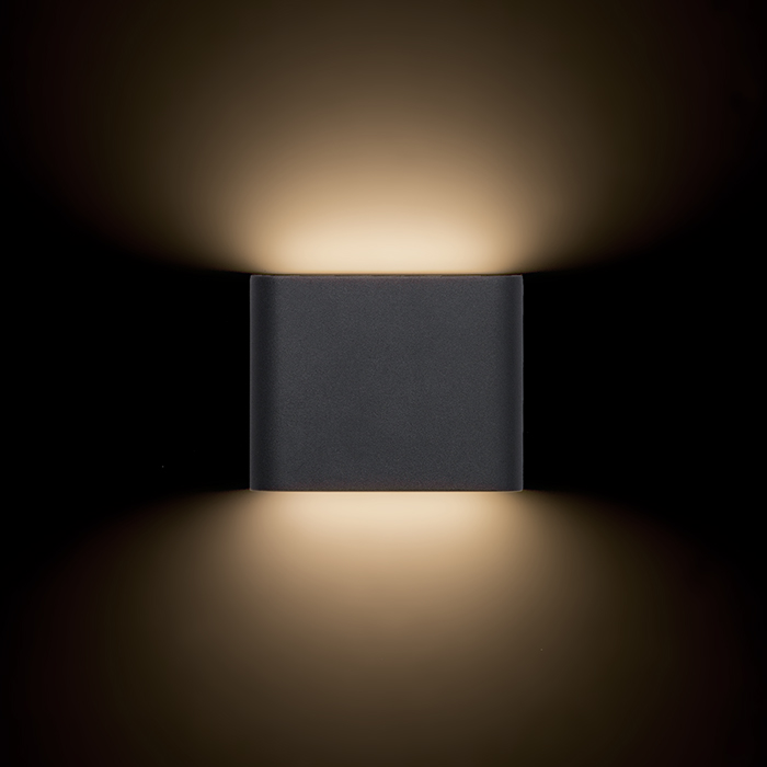 Corp de iluminat exterior de perete cu LED și iluminare SUS / JOS din aluminiu turnat sub presiune, CHOIX 114 antracit 230V 2x3W IP54 3000K
