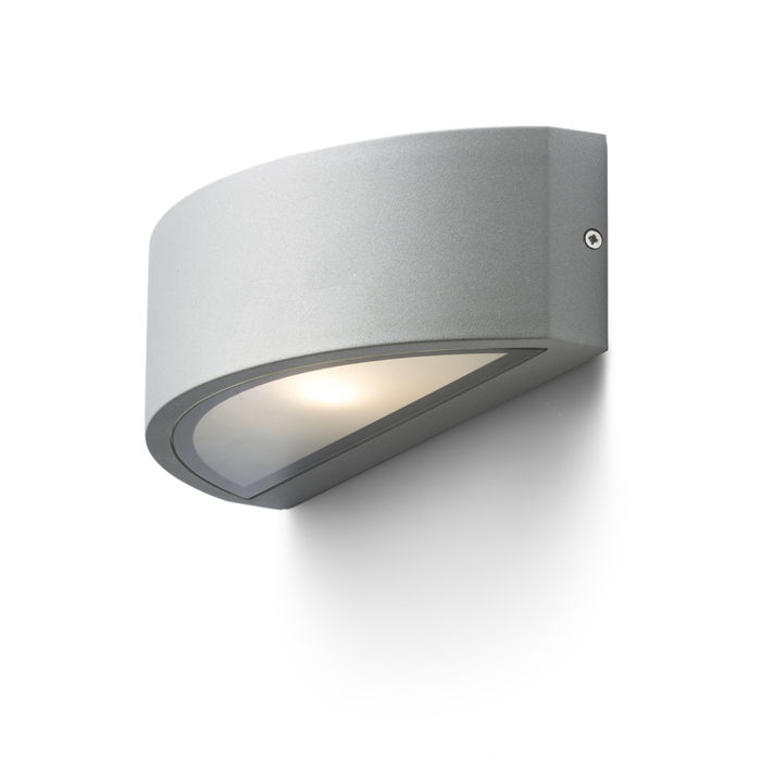 Corp de iluminat exterior de perete din aluminiu turnat sub presiune în trei culori, LESA gri argintiu 230V LED E27 26W IP54