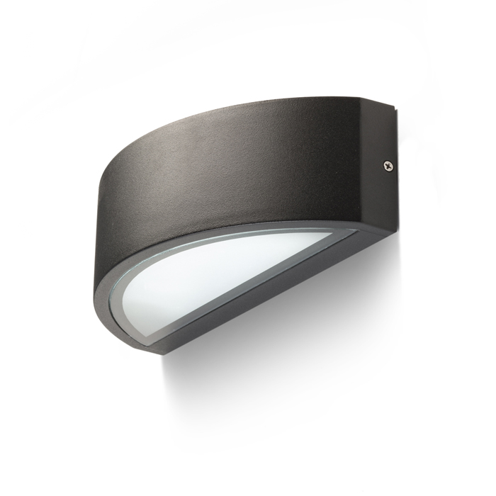 Corp de iluminat exterior de perete din aluminiu turnat sub presiune în trei culori, LESA negru 230V LED E27 26W IP54