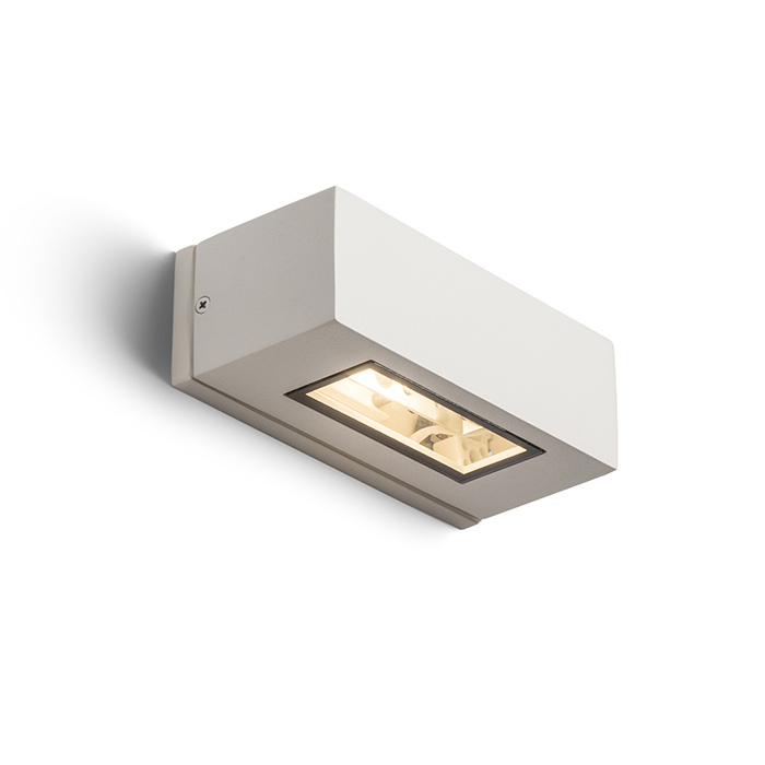Corp de iluminat exterior de perete SUS / JOS, WOOP alb 230V R7s 78mm 12W IP54