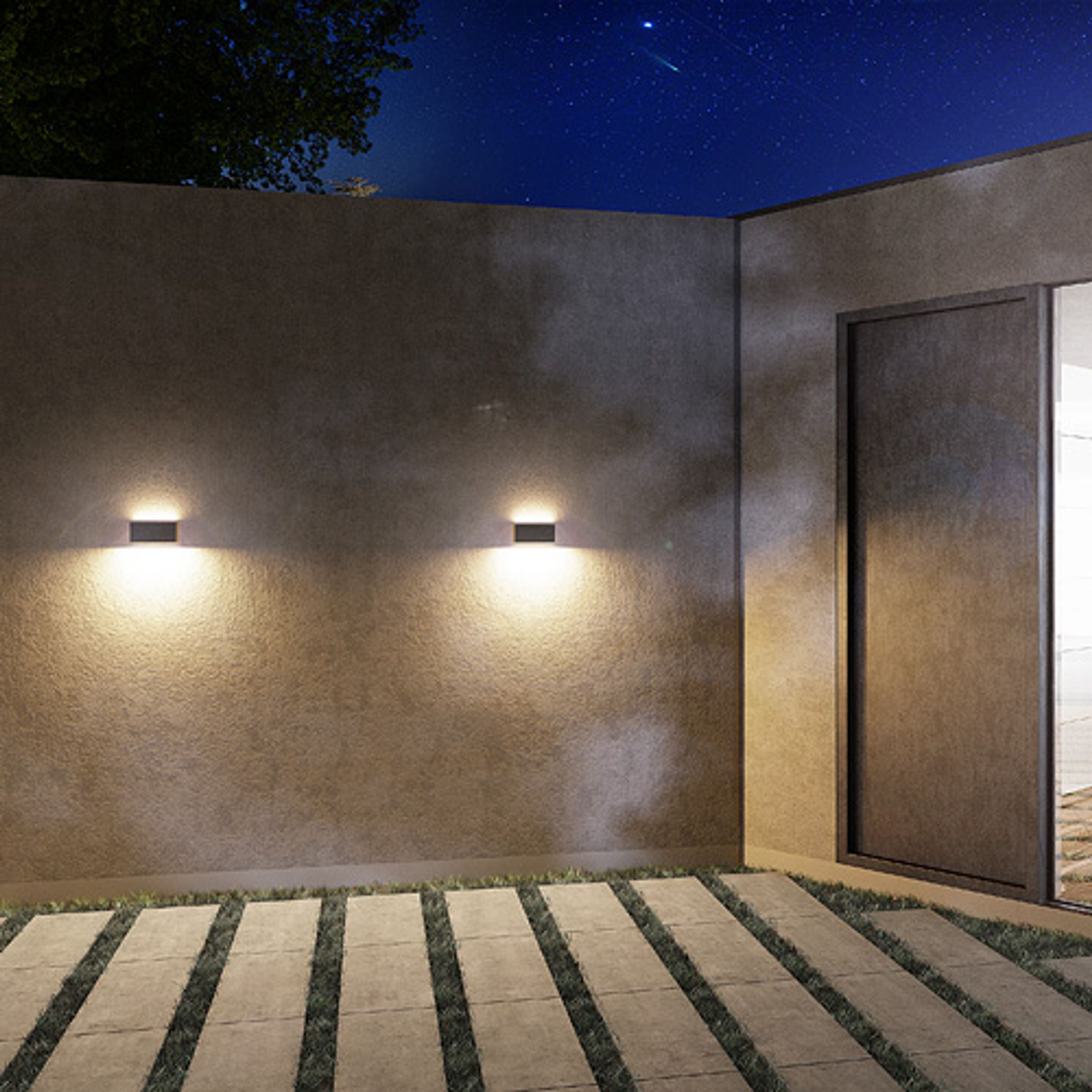 Corp de iluminat exterior de perete SUS / JOS, WOOP antracit 230V R7s 78mm 12W IP54