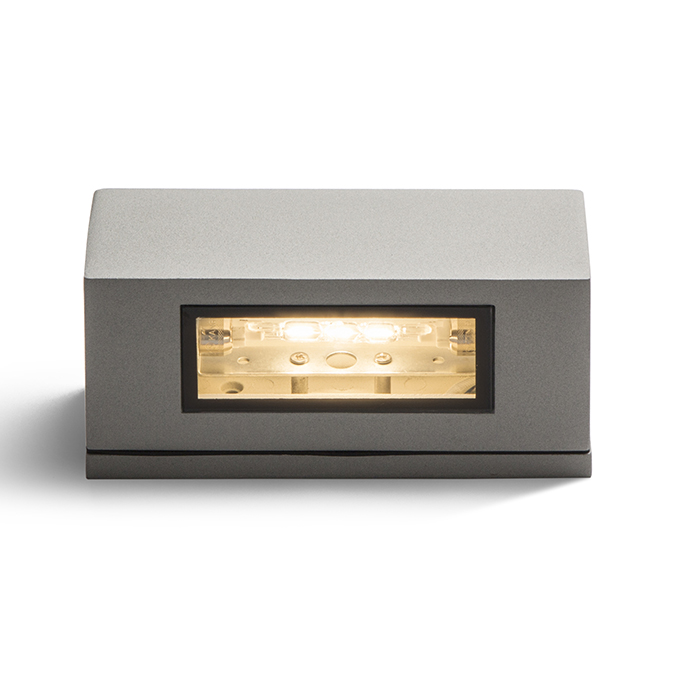 Corp de iluminat exterior de perete SUS / JOS, WOOP gri argintiu 230V R7s 78mm 12W IP54