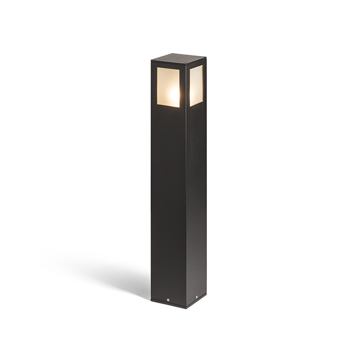 Corp de iluminat exterior de podea pentru sursă de lumină economică cu soclu E27, PONDER 65 standuri negru 230V LED 15W IP44