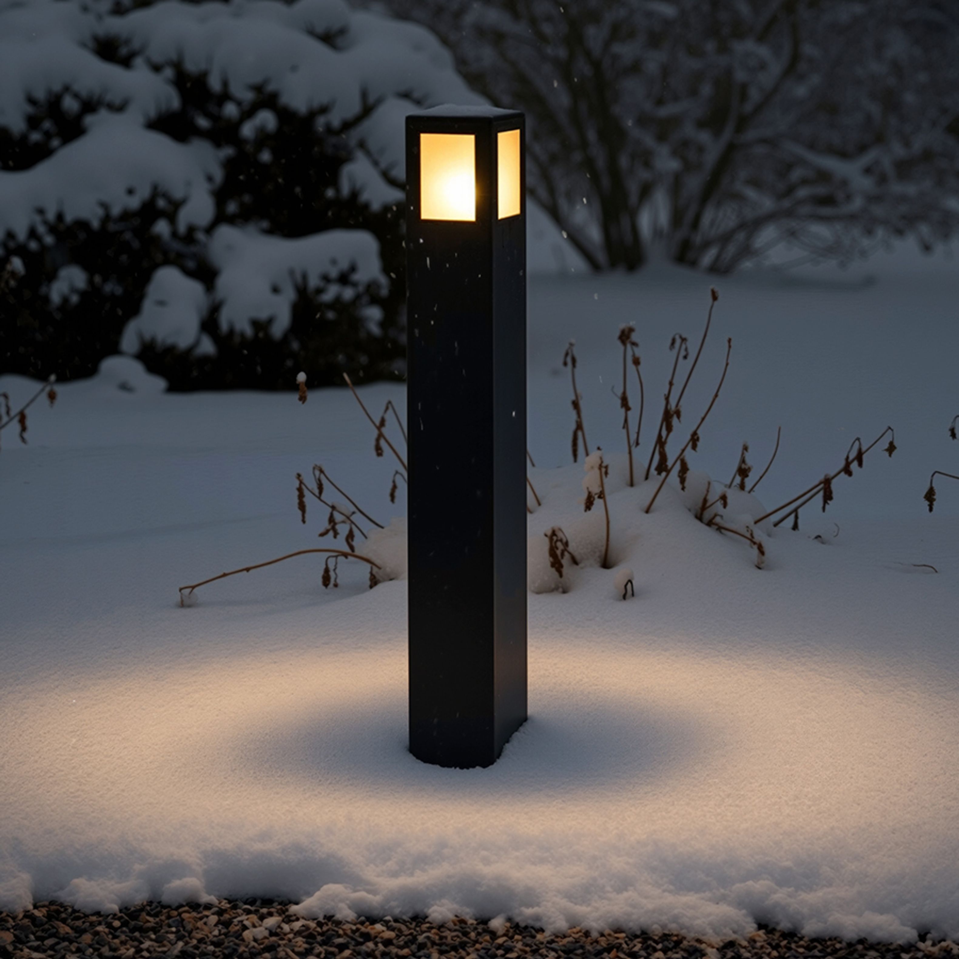 Corp de iluminat exterior de podea pentru sursă de lumină economică cu soclu E27, PONDER 65 standuri negru 230V LED 15W IP44