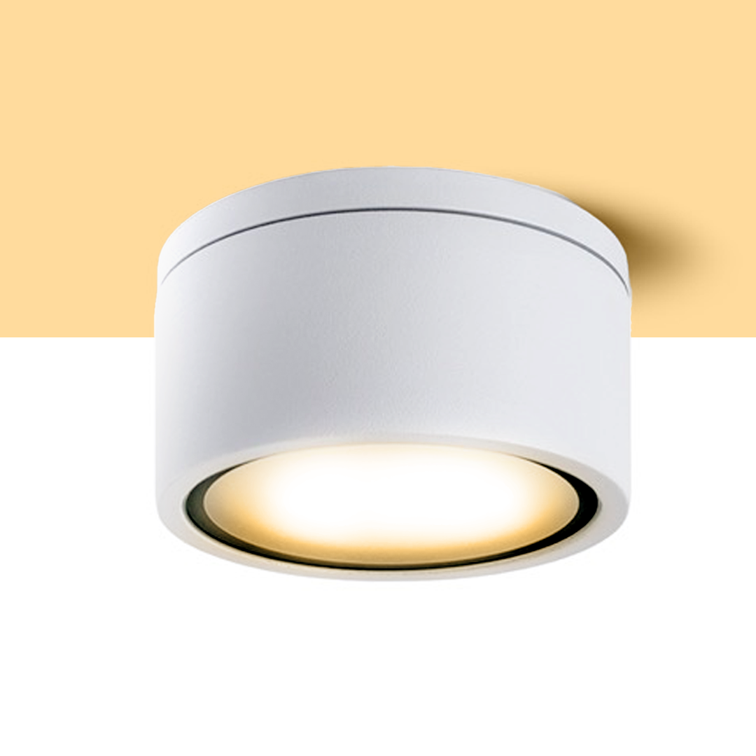 Corp de iluminat exterior de tavan sau perete pentru utilizarea economică sursei de lumină GX53, MERIDO de alb 230V 11W IP54