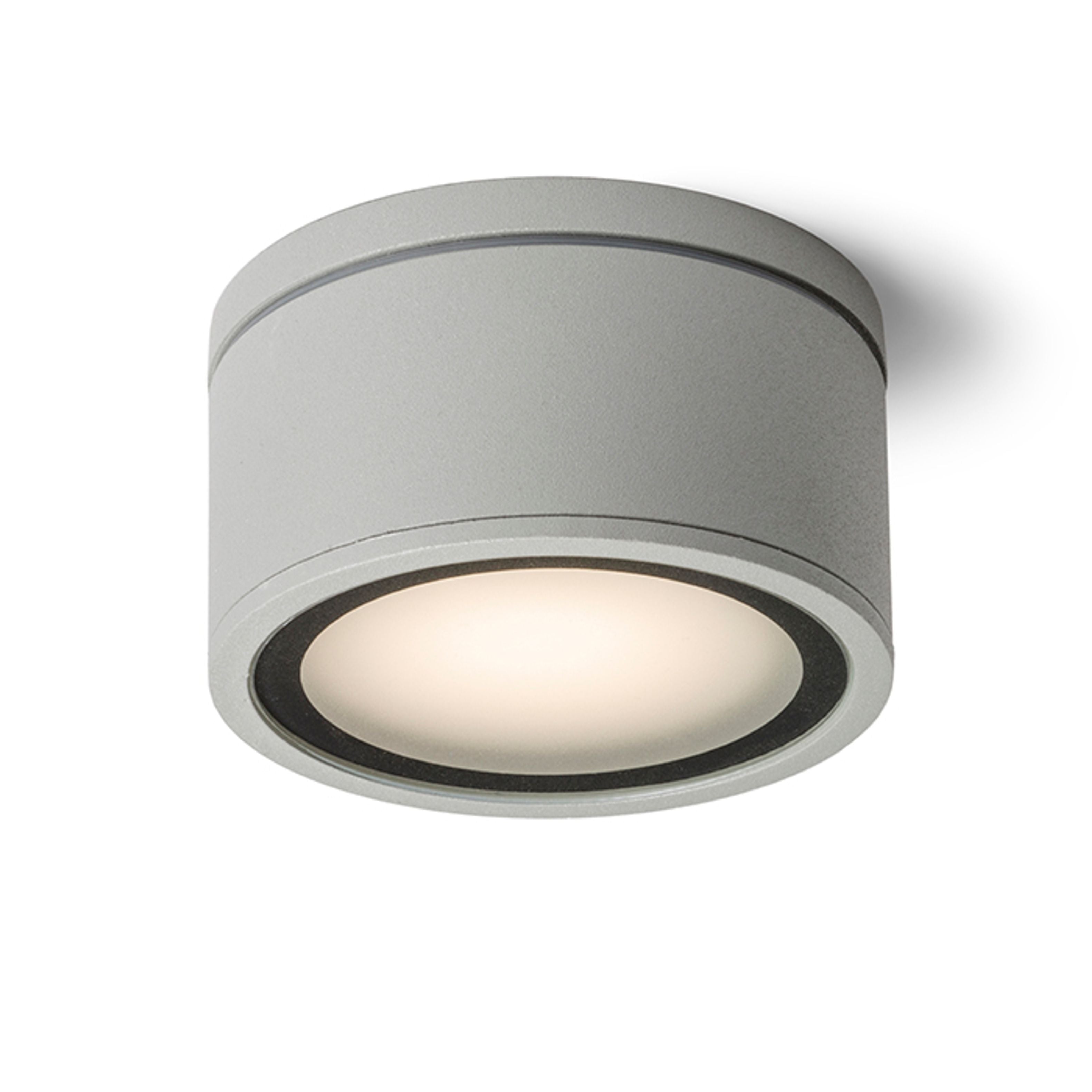 Corp de iluminat exterior de tavan sau perete pentru utilizarea economică sursei de lumină GX53, MERIDO de gri argintiu 230V 11W IP54