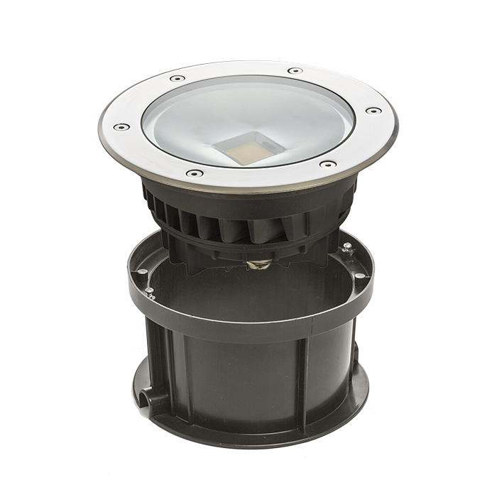 Corp de iluminat exterior încastrat în pământ cu LED diodă de mare putere, TERRA oţel inoxidabil 230V 20W 120° IP65 3000K