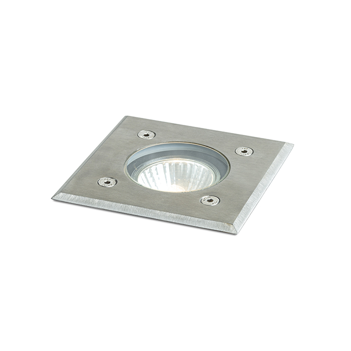 Corp de iluminat exterior încastrat în pământ, ORBU SQ 10 oţel inoxidabil 230V LED GU10 15W IP67